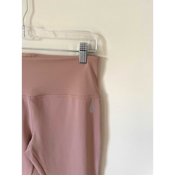 Free People Movement High Rise Ruched Braided Leggings Mauve Pink Size Medium - Picture 3 of 7